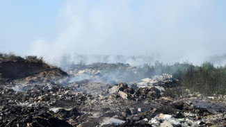 Для ликвидации последствий пожара на полигоне в Евпатории понадобится несколько дней