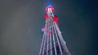 12 апреля на медиафасаде телебашни в Симферополе покажут портрет Юрия Гагарина