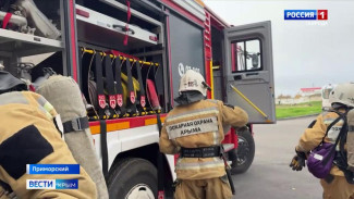 В посёлке Приморский вблизи Феодосии сотрудники МЧС провели масштабные учения